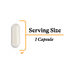 Graphic of capsule size .9 inches 