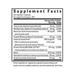 Nutrition facts of B Complex Plus.