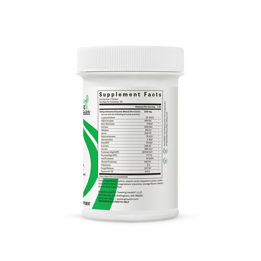 side of bottle supplement facts