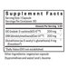Supplement facts label for capsules with I3C, DIM, and Glutathione on a white background.