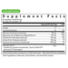 Supplement facts label for a green apple flavored product on a white background | Green Apple / 1 Pack, Green Apple / 3 Pack, Green Apple / 6 Pack