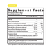 back of lemonade supplement facts 