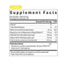 Supplement facts label for a product with lemonade flavor, showing nutritional information and ingredients.