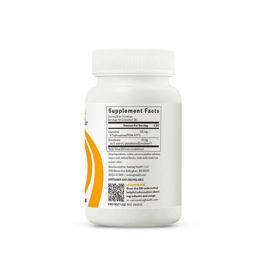 energy nutrients back of bottle