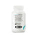 A white plastic bottle of dietary supplements shown from the back, featuring a white cap, a barcode, and a small teal graphic accent on a clean white background.
