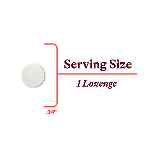 image of lozenge serving size .34 inches