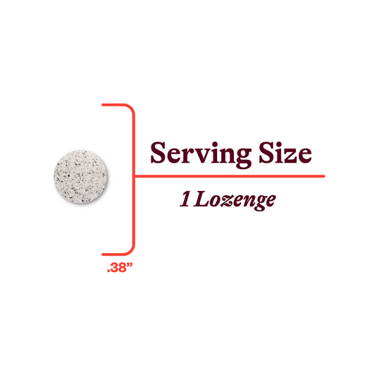 Image of lozenge size .38 inches