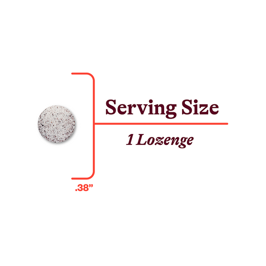 Image of lozenge size .38 inches