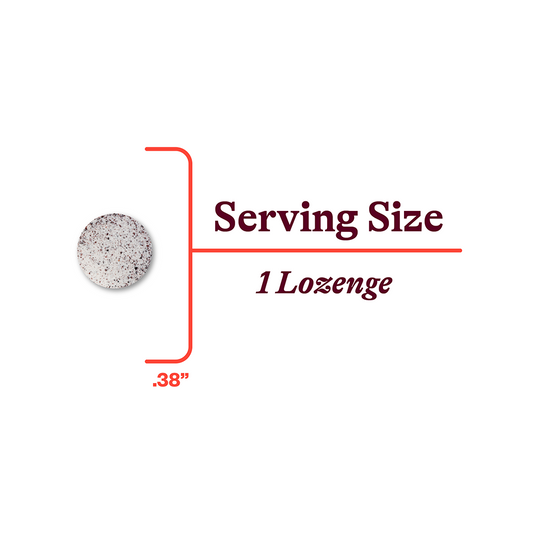 Image of lozenge size .38 inches