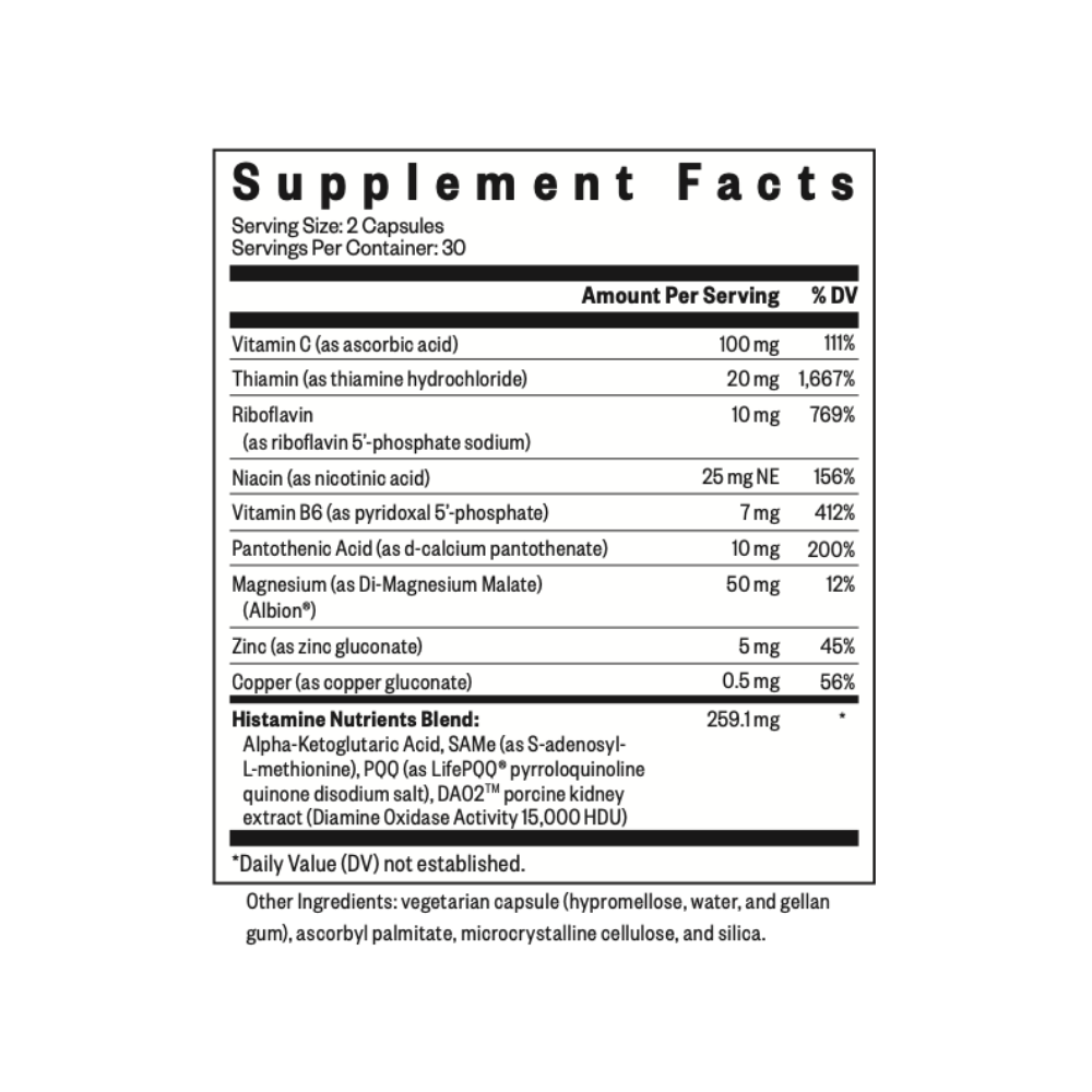 Histamine Nutrients