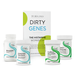 Supplement products and 'Dirty Genes' workbook by Dr. Ben Lynch on a white background
