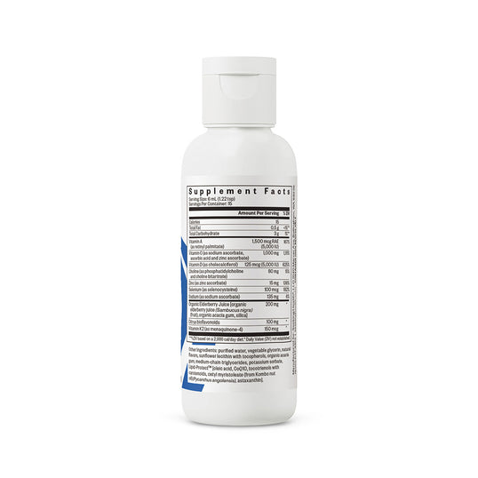 the supplement facts on the back of the bottle of immune intensive