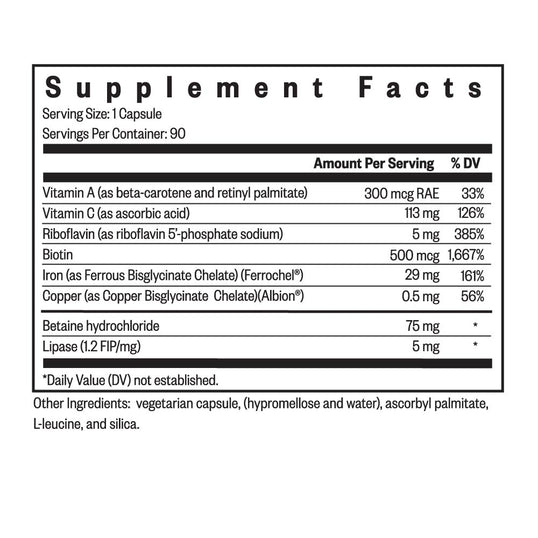 Image of supplement facts