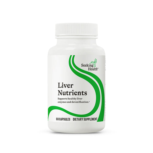 Supplement bottle labeled 'Liver Nutrients' by Seeking Health on a white background | AB-1 | AB-2