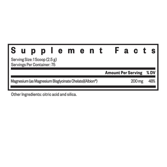 Magnesium Glycinate supplement facts