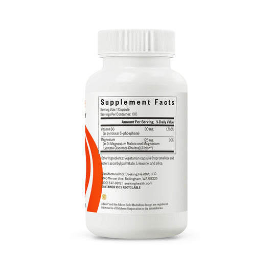 Magnesium Plus back of bottle supplement facts
