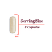 Capsule size .92 inches 8 capsules per day 