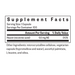 Supplement facts label for a capsule with niacin content on a white background