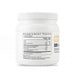 White supplement container with label on a white background