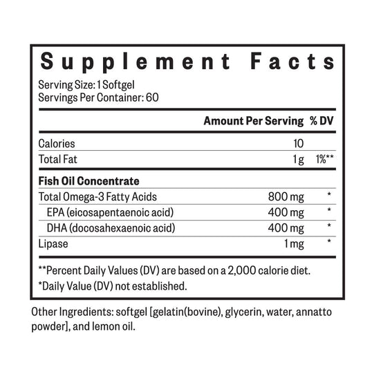 Fish Oil Supplement facts