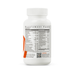 A white plastic bottle of dietary supplements shown from the back, displaying the Supplement Facts label with a white background.