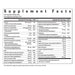 Optimal Prenatal Supplement facts label with detailed nutritional information on a white background