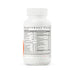 Supplement bottle with nutritional information on a white background