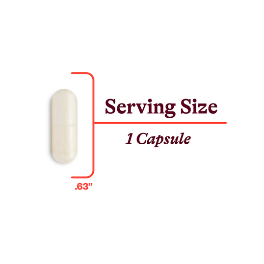 P-5-P (Pyridoxal 5-Phosphate) serving size 1 capsule - .63"