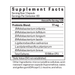 Supplement facts label for a probiotic blend on a white background