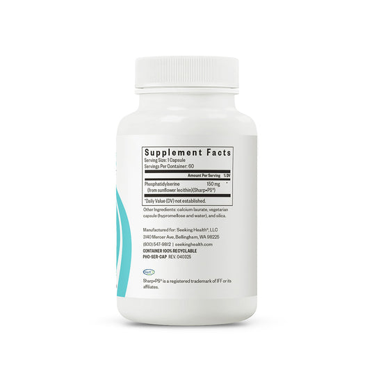 Supplement bottle with label on a white background