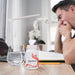 Man uses riboflavin supplement to support energy levels.