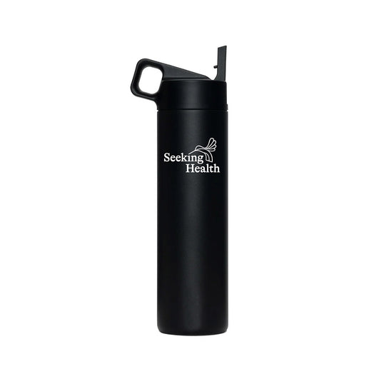 Seeking black branded water bottle