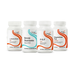 Four supplement bottles labeled 'L-Methylfolate', 'Stress Nutrients', 'P-5-P', and 'Magnesium Plus' on a white background.