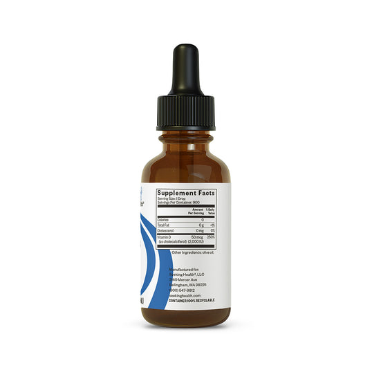 Vitamin D3 Drops supplement facts label image