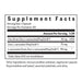 Supplement facts label for a product containing Zinc and L-carnosine on a white background.