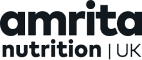 Amrita Nutrition UK logo on a black background